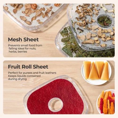 Vista 6 de OSTBA Food Dehydrator, 8 BPA-Free Trays, Adjustable Temp to 158°F, 240W