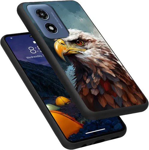 Vista 128 de Funda para Motorola Moto G Play 4G 2024, delgada y ligera, de silicona de TPU suave, color negro, ultrafina, para Motorola Moto G Play 4G 2024, Art