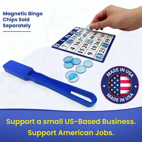 Vista 2 de MR CHIPS Varitas magnéticas de bingo fabricadas en Estados Unidos, 7 colores para elegir, 1 pieza, ideal para bingo, experimentos científicos