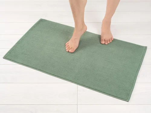 Vista 18 de American Soft Linen - Alfombra de baño antideslizante, 100% de algodón, 17 x 24 pulgadas, alfombras de baño lavables, tapetes peludos, color beige