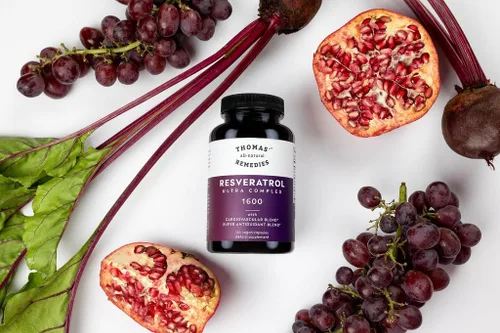 Vista 3 de Thomas' all-natural Remedies Resveratrol 1600mg Suplemento antioxidante orgánico Trans-Resveratrol con extracto de semilla de uva orgánico