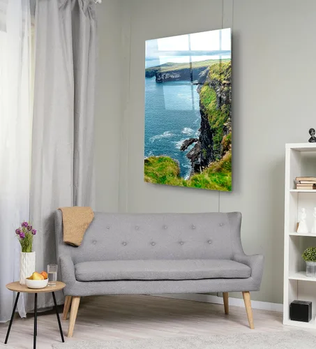 Vista 3 de Arte de pared de isla tropical verde, fotografía escénica del océano, regalo de viajero del mundo, paisaje de naturaleza vibrante, impresión
