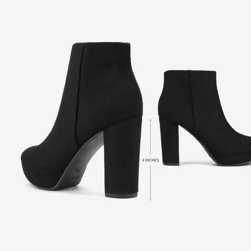 Vista 3 de DREAM PAIRS - Botines de tacón alto para mujer.