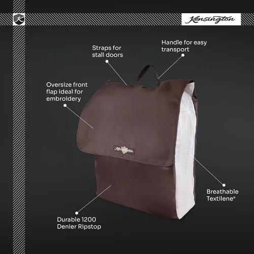 Vista 2 de Kensington - Bolsa de almacenamiento de nailon 600D Rip-Stop para manta de caballo, 13 x 10 x 2, impermeable, a prueba de polvo, con asas extra