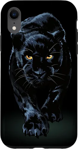 Vista 25 de iPhone 16 Black Panther Walking Toward Shadow - Estuche de regalo para amantes de los gatos salvajes