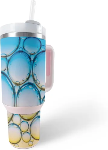 Vista 10 de MightySkins Skin - Vaso de vinilo compatible con Stanley The Quencher H2.0 FlowState de 40 onzas, color turquesa sólido, funda protectora, duradera