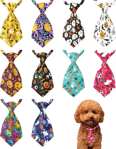 Vista 42 de PET SHOW Paquete de 10 corbatas para perros de feliz cumpleaños, XS