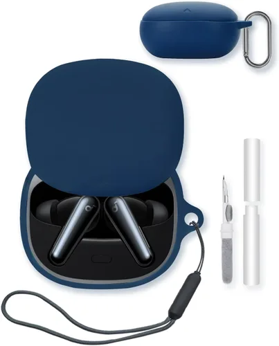 Vista 10 de Funda para auriculares inalámbricos Anker Soundcore Liberty 5 con cancelación de ruido, protección suave, a prueba de golpes, funda de silicona Negro