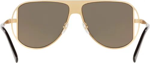 Vista 4 de Versace Gafas de sol para hombre marco dorado lentes de espejo marrón dorado 2244in Oro
