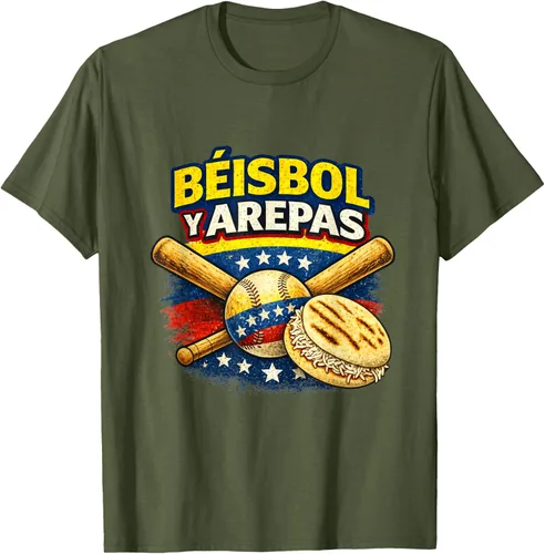 Vista 90 de Camiseta Beisbol y Arepas Venezuelas Baseball Pride Team 2026