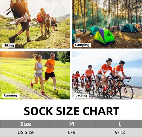 Vista 7 de BUDERMMY Calcetines de trabajo de algodón que absorben la humedad para hombre, 6-12, 6 pares