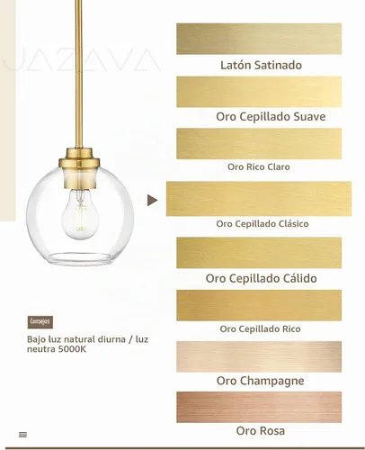 Vista 7 de PL101BG - Lámpara colgante dorada de 7 pulgadas, vidrio globo transparente, PL101BG Dorado (Gold 1)