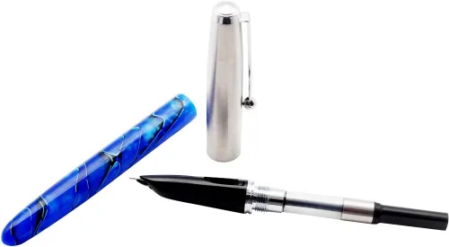 Vista 4 de Gullor Jinhao - Juego de bolígrafos transparentes con tapa de acero inoxidable 51A, papelería, suministros de oficina, artículos de papelería