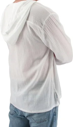 Vista 5 de Sudadera con capucha para hombre, estilo hippie, para playa, 100% algodón suave, para yoga, estilo bohemio