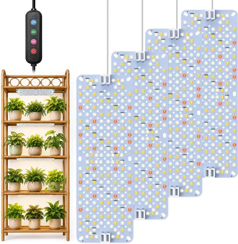 Vista 12 de SDOVUERC Luces de Crecimiento de Espectro Completo 384 LEDs, Luces de Crecimiento de Plantas de 24W para Plantas de Interior con Función de Conexión