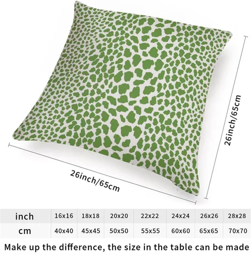 Vista 53 de Funda de cojín decorativa con estampado de guepardo verde peridoto para sofá, funda de almohada verde crema con estampado de leopardo con A-16