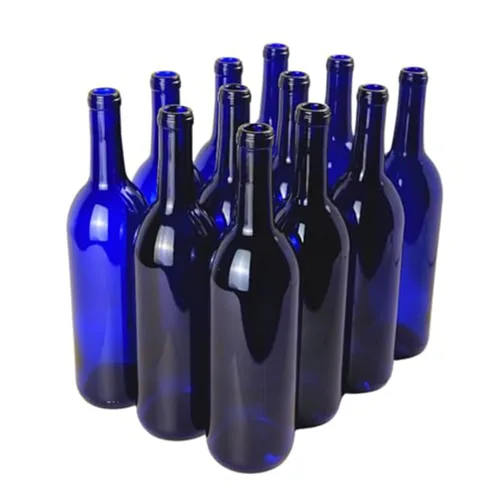 Vista 2 de FastRack 12 botellas de vino azul cobalto con 30 corchos de vino de primera calidad