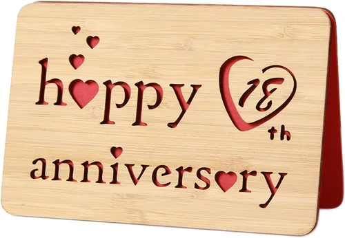 Vista 38 de Tarjeta de felicitación de madera para el primer aniversario, hecha a mano, 1 año, aniversario de boda, tarjeta de primer aniversario para ella, él