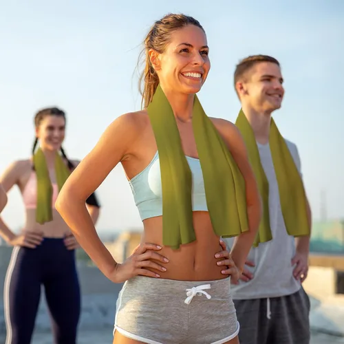 Vista 7 de Honoson Toalla de enfriamiento a granel – Toallas frescas para cuello y cara, microfibra transpirable y deportiva para gimnasio, yoga, viajes