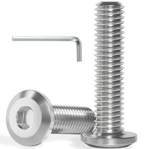 Vista 26 de VGBUY M6-1.0 x 8 mm 100 piezas Tornillos de cabeza plana con casquillo hexagonal, 304 de acero inoxidable 18-8, rosca completa, llave hexagonal