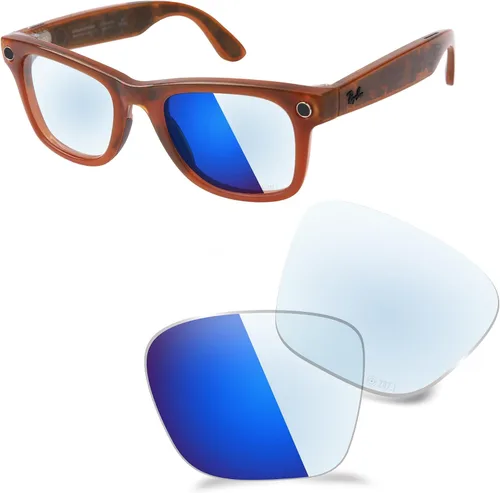 Vista 8 de ANSI Z87.1 Replacement Lens for Ray-Ban Meta Wayfarer Gen1&2&3 Al Glasses Negro ónice