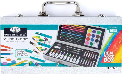 Vista 2 de Royal & Langnickel Essentials - Juego de arte de caja para principiantes de 85 piezas de medios mixtos
