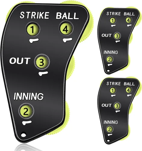 Vista 8 de Lenwen Engranaje indicador de clicker de árbitro de béisbol de 4 ruedas práctico para contador de béisbol para salidas de grabación y entradas