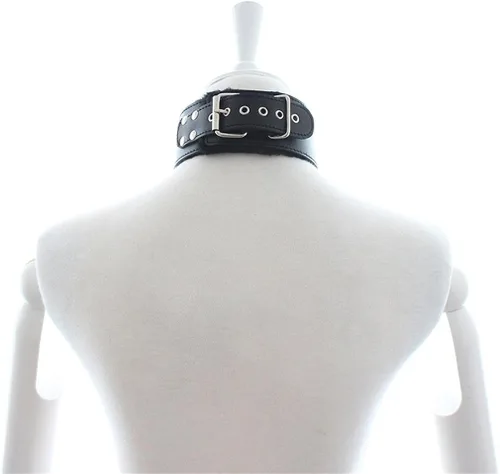 Vista 3 de chenyesun Collar de piel de felpa suave, gargantilla de cuello con correa de cadena, collar ajustable para parejas, Cuero, Circón