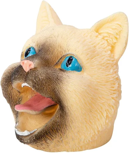 Vista 4 de Schylling Marioneta de mano de gato, textura detallada elástica y cara pintada, el color puede variar (paquete de 1)