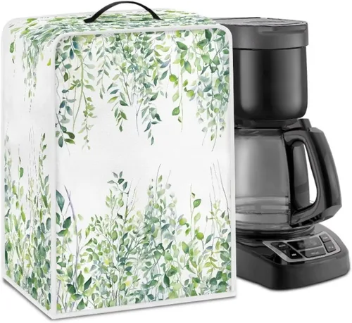 Vista 10 de Funda para cafetera, poliéster, azul, se adapta a la mayoría de máquinas de café estándar, protector resistente al polvo, huellas dactilares
