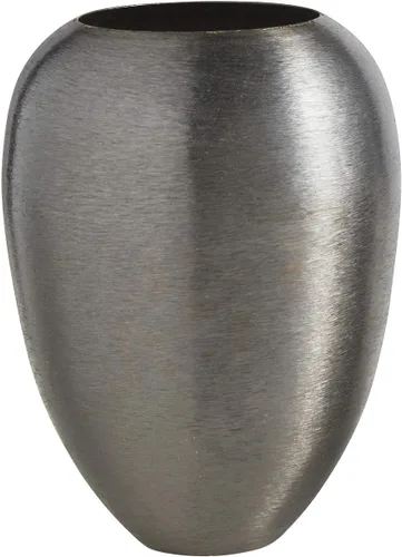 Vista 4 de 47th & Main Jarrón decorativo de metal, 7.25 pulgadas de alto, gris