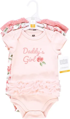 Vista 208 de Hudson Baby baby-girls Cotton Bodysuits 3-pack