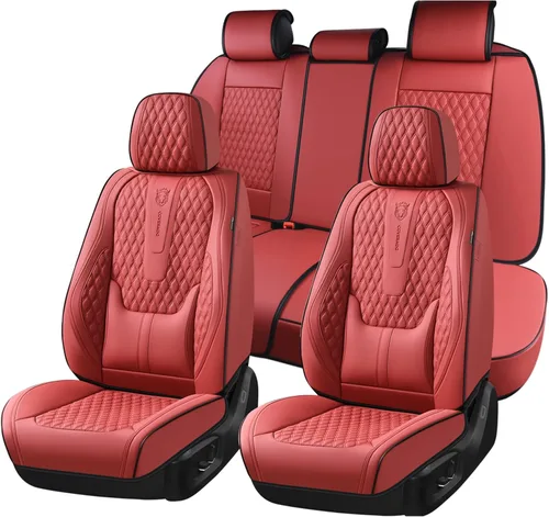Vista 15 de Coverado Fundas de asiento delantero, fundas de asiento delantero de automóvil, fundas de asiento de piel de napa para automóviles, fundas