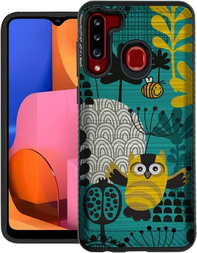 Vista 18 de CasesOnDeck - Carcasa resistente compatible con Samsung Galaxy A21 y A21 (armadura cepillada)