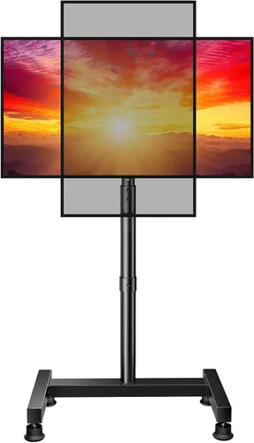 Vista 9 de Perlegear Soporte de TV de suelo con regleta para televisores de 50 a 110