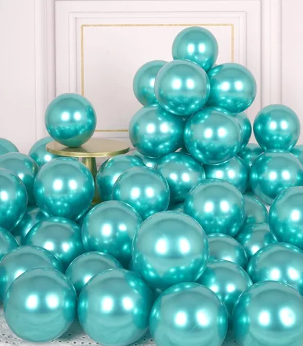 Vista 16 de AULE Globos Negros Metálicos de 5 pulgadas 50 Piezas Globos de Látex Negro Cromado Helio Brillante Engrosado Globo Decoración Perfecta para Fiestas