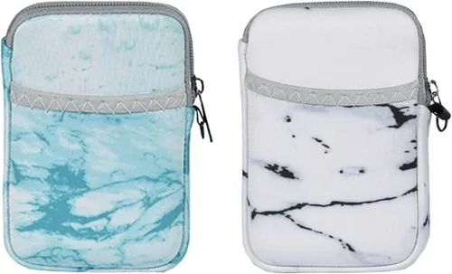 Vista 8 de Estuche de transporte para disco duro externo suave (negro + blanco mármol)