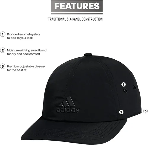 Vista 2 de adidas VMA - Sombrero ajustable con ala ligera y ajuste holgado para hombre