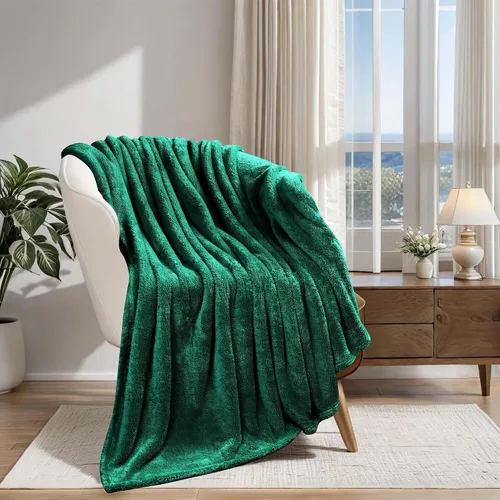 Vista 49 de Superior Manta Clásica de Forro Polar Sólido, Gruesa, Acogedora, Mantas Cálidas, Ropa de Cama y Manta de Sofá de Felpa Suave Aterciopelada, Linda