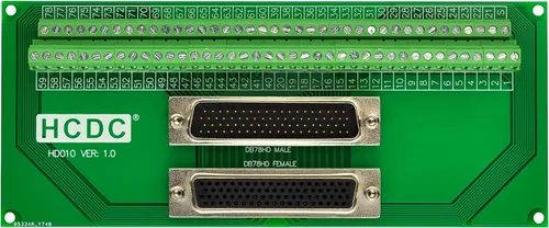 Vista 8 de D-SUB Módulo de interfaz de bloque de terminales de placa de ruptura macho-hembra (DB9)