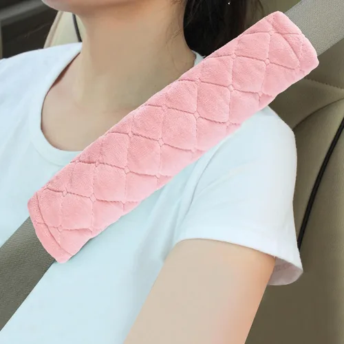Vista 22 de Amooca Fundas Suaves para Cinturón de Seguridad del Automóvil Almohadillas de Hombro para Cinturón de Seguridad 2 PCS Ajuste Universal para Todos