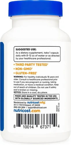 Vista 4 de Nutricost Gymnema Sylvestre Extract 180 cápsulas para 180 porciones por botella, sin OMG, sin gluten y apto para vegetarianos