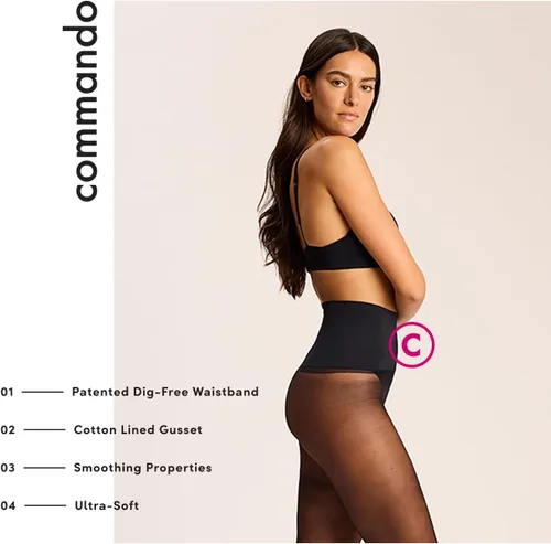 Vista 4 de commando Mallas transparentes The Keeper para mujer Negro