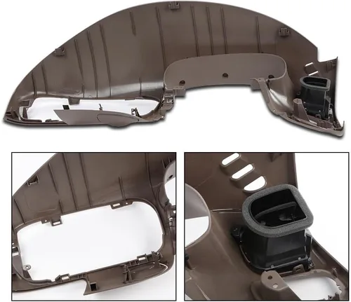 Vista 6 de CHEDA Cubierta de bisel de tablero frontal central marrón compatible con Ford F150/Ford Expedition 1997 1998 1999 2000 20001 2002 2003