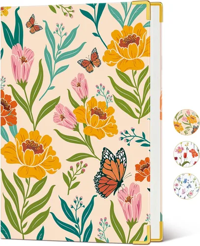 Vista 11 de Cuaderno de diario con líneas para mujeres, A5 de tapa dura de cuero rosa para escribir, 200 páginas, diario de viaje diario, cuaderno grueso