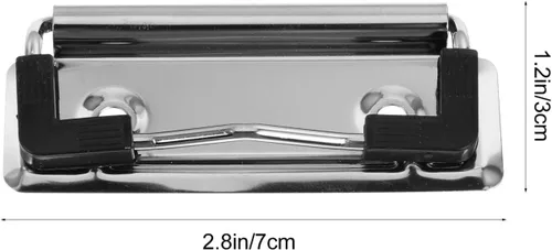 Vista 2 de NUOBESTY 15 clips portátiles de metal para portapapeles con patas de goma, clips de carpeta de archivos con resorte para oficina, escuela