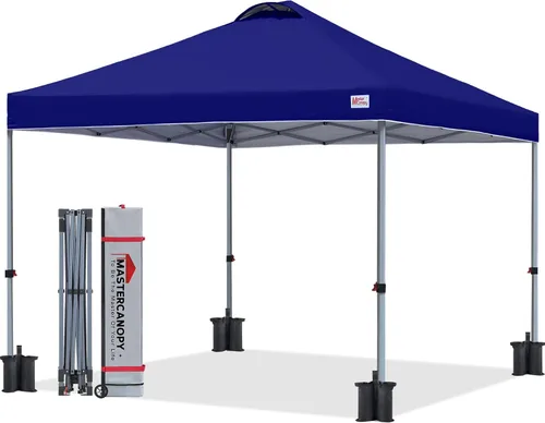 Vista 14 de MASTERCANOPY - Toldo plegable que incluye funda de transporte con ruedas, 4 bolsas de arena de contrapeso y 4 estacas