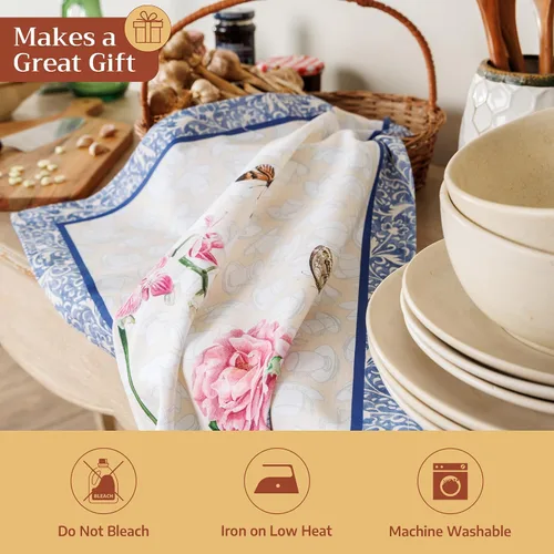 Vista 5 de Maison d' Hermine - Paños de cocina de 100% algodón, paños de cocina absorbentes para el hogar, cocina, comedor, cócteles y campamento, Canton