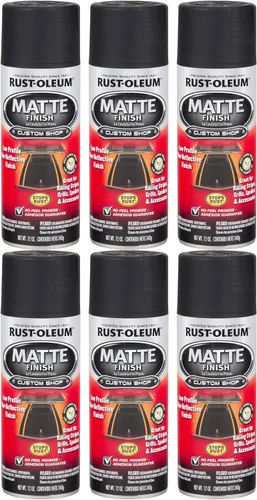 Vista 3 de Rust-Oleum 263422 Pintura en aerosol con acabado mate automotriz, 12 onzas, negro mate