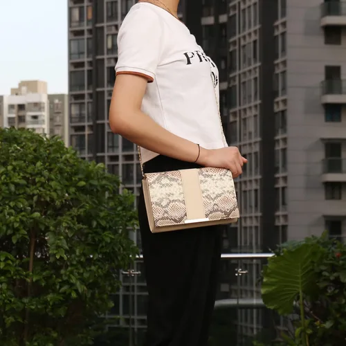 Vista 7 de ROXIE Bolso de mano para mujer, piel de serpiente, bolso de noche para boda, novia, graduación, fiesta, bolso para mujer